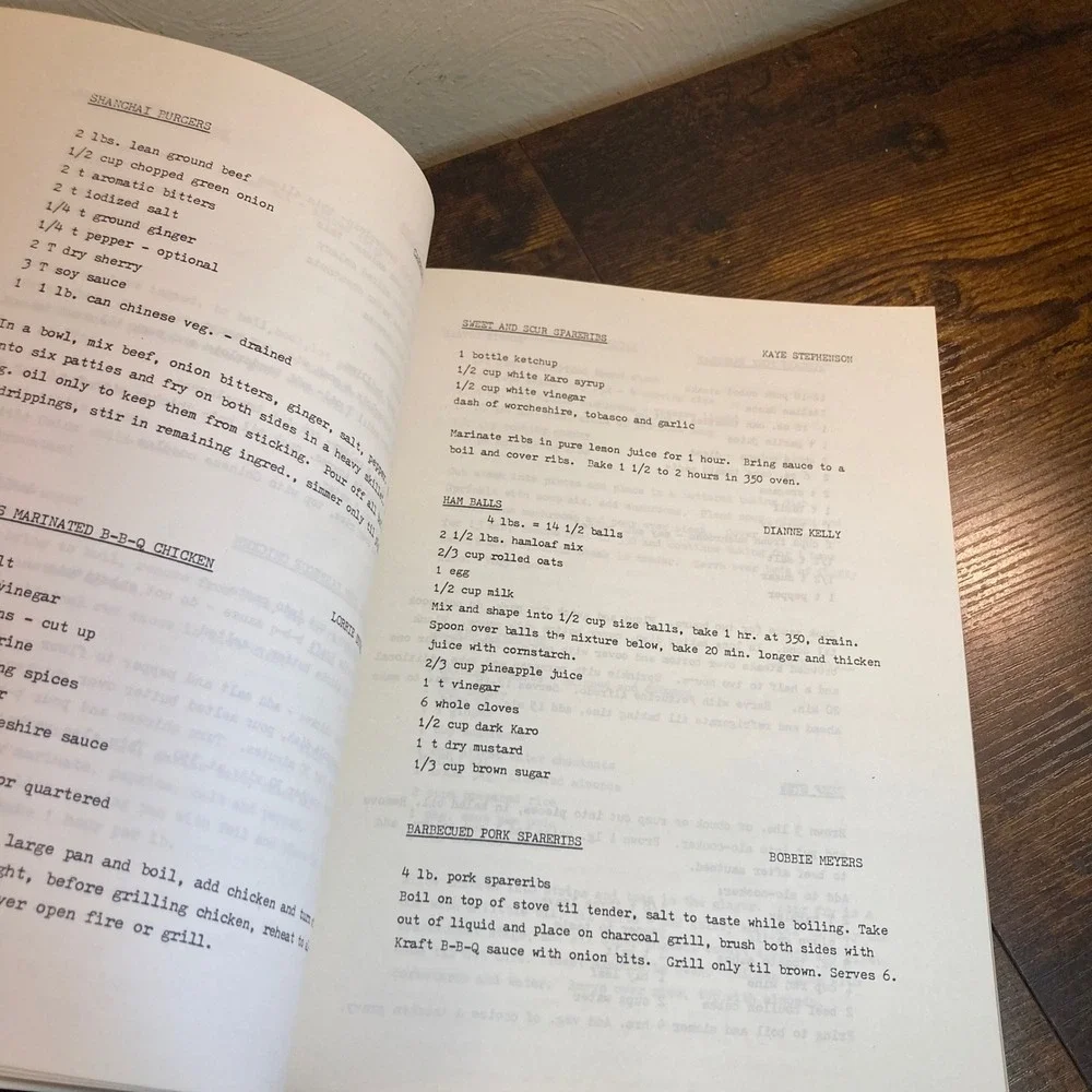 Fort Branch Indiana Vtg Cookbook Hurryin Hoosier Dist Envoy 1982 Typewritten